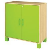 Armoire basse Confetti avec pieds 2 portes à clé - Image 3