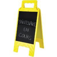 Chevalet avec message effaçable ardoise / jaune - Novap - Image 2