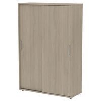 Armoire Portes Coulissantes 120 x 45 ht 180 cm Chêne gris - Image principale