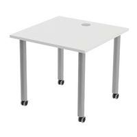 Table de réunion Tubo à roulettes 80 x 80 cm - Image principale