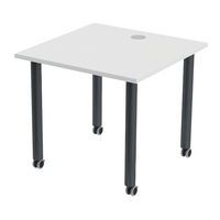 Table de réunion Tubo à roulettes 80 x 80 cm - Image 3