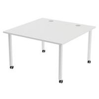 Table de réunion Tubo à roulettes 120 x 120 cm - Image 2