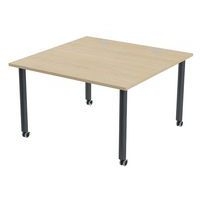 Table de réunion Tubo à roulettes 120 x 120 cm - Image 4