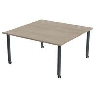 Table de réunion Tubo à roulettes 140 x 140 cm - Image 4