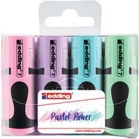 Pochette de 4 mini-surligneurs pastel edding 7 - EDDING - Image principale