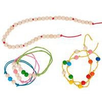 Lot de 3000 perles bois Ø10mm assorties + 30 m fils - Image 4