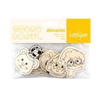 Pack d'aimants Noël en bois à colorier 9 pièces - Image 3