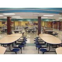 Table mobile ovale Solution  4 bancs 8 assises L153cm T3 Erable/vert olive - Image 6