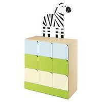 Meuble 9 cases avec portes - zèbre - Image principale