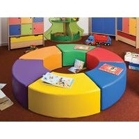 Siège en mousse circulaire 6 éléments - arc en ciel - Image principale