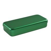Boite aluminium 18 x 9 x 3 cm vert - Image principale