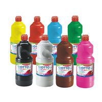 Assortiment 8 flacons 1 litre gouache giotto - Image principale