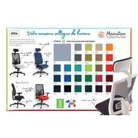 Fauteuil de bureau Oria pied noir avec accoudoirs GGI - Image 4