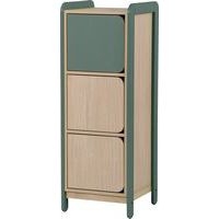 Meuble colonnes avec portes Lili 1 col/3 portes Ht 137 cm kaki - Image principale