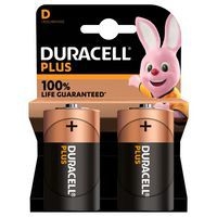 Pile alcaline LR20/D x2 DURACELL 100%PLUS - Image principale
