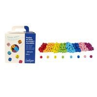 Boite 500 perles alphabet cubiques bois 1 cm - Image principale