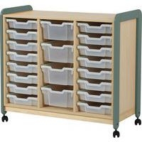 Meuble colonnes à casiers Lili 3 col/24+6 casiers Ht 137 cm kaki - Image 2