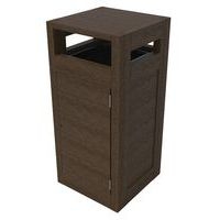 Poubelle Canopée 130 L protège pluie porte sac - marron - Image principale