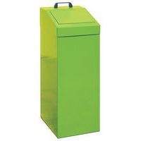 Poubelle métallique de tri sélectif, capacité 100 l - Vert - Image principale