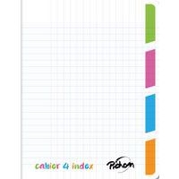 Cahier 4 en 1 polypro incolore 4 sections 17x22cm 70g - Image principale