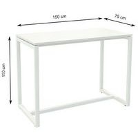 Table de réunion haute  6 personnes  coloris uni  - Manutan Expert - Image 3