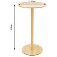 Guéridon haut Woody diamètre 60 cm plateau décor Brun - Image 2