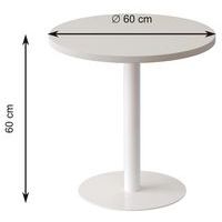 Guéridon bas Easy Office pied métal Ø 60 cm plateau coloris Hêtre - Image 2