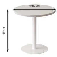 Guéridon bas Easy Office pied métal Ø 60 cm plateau coloris Rouge - Image 2