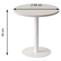 Guéridon bas Easy Office pied métal Ø 60 cm plateau coloris Noir - Image 2