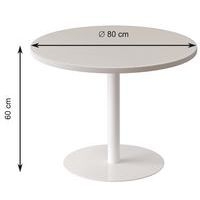 Guéridon bas Easy Office pied métal Ø 60 cm plateau coloris décor Bois - Image 2