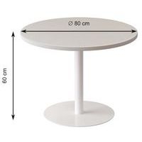 Guéridon bas Easy Office pied métal Ø 60 cm plateau coloris décor Galets - Image 2