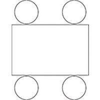 Table de réunion haute 4 personnes Woody décor - Manutan Expert - Image 3