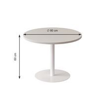 Guéridon bas Easy Office pied métal Ø 80 cm plateau coloris Rouge - Image 2