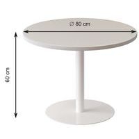 Guéridon  Ø 80 cm plateau coloris Décor - Manutan Expert - Image 2