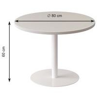 Guéridon bas Easy Office pied métal Ø 80 cm plateau coloris décor Design - Image 3