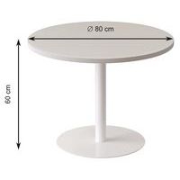 Guéridon Easy Office bas pied métal Ø 60 cm plateau Décor Brun - Image 4