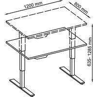 Bureau électrique mémoire 120 x 80 cm Gris - Image 5