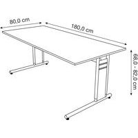 Bureau droit 180 cm Blanc Form 4 - Image 2