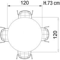 Table de réunion Dalia Quadrifoglio - Image 8