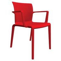 Lot de 4 fauteuils Docker rouge - Image principale