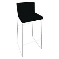 Tabouret CYCLO ass/dos enduit PVC M1 Anthacite pied Blanc - Image principale