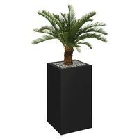 Bac haut métal O'CARRE Noir sur roulettes Palmier - Image principale