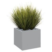 Bac bas métal O'CARRE Gris sur patins Graminées - Image principale