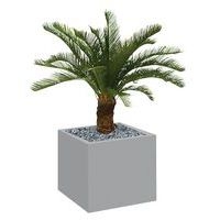 Bac bas métal O'CARRE sur roulettes Palmier - Image principale