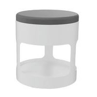 Pouf OROND mobile Blanc assise enduit PVC M1 Souris - Image principale