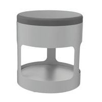 Pouf OROND mobile Gris assise enduit PVC M1 Souris - Image principale