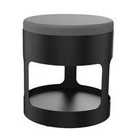 Pouf OROND mobile Noir assise enduit PVC M1 Souris - Image principale