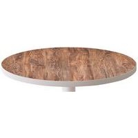 Guéridon bas Easy Office pied métal Ø 60 cm plateau coloris décor Bois - Image 3