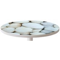 Guéridon bas Easy Office pied métal Ø 60 cm plateau coloris décor Galets - Image 4