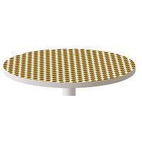 Guéridon Easy Office bas pied métal Ø 80 cm plateau Décor Safran - Image 4